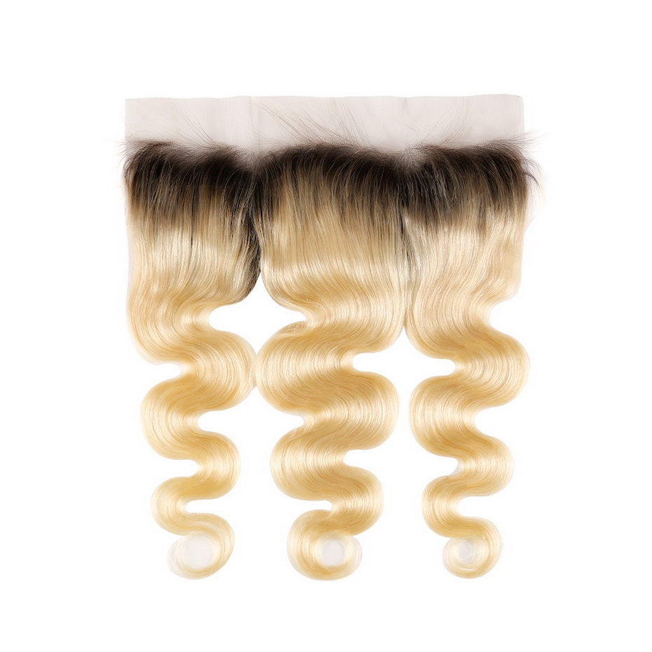 Stema 12A Ombre 613 Brown Root 13x4 Lace Frontal Virgin Hair Body Wave